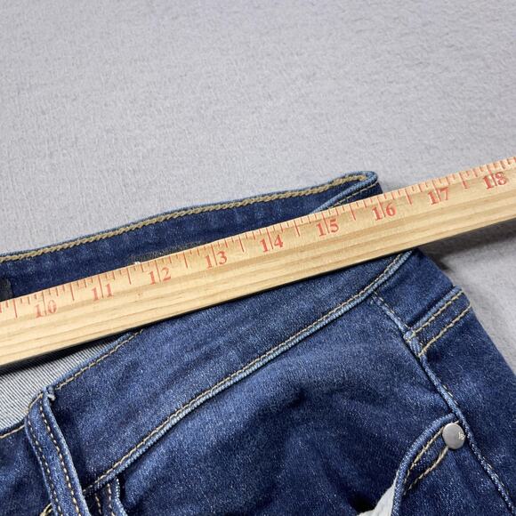 Judy Blue Jeans Womens 14W Blue Boyfriend Fit Distressed Ripped‎ Denim Stretch - Picture 7 of 11